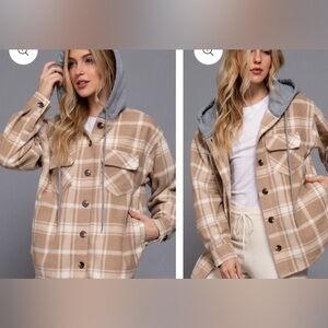 Plaid Hooded Women's Jacket
